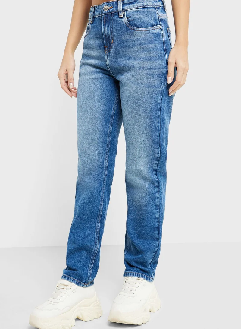 Ginger Mid Wash Straight Fit Jeans