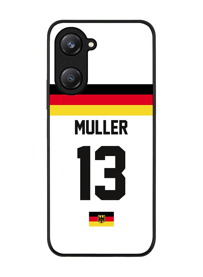 Stylizedd Rugged Black edge case for Vivo Y28s 5G / Vivo Y18 4G /Vivo Y03 4G, Slim fit Case Flexible Cover - Football Team - Germany, Player Name - Muller - Image 1