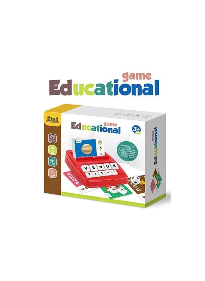 TOY GARDEN 2-in-1 Educational Learning Game Set for Kids: Spelling, Letter Recognition, and Vocabulary Building Activity Toy for Ages 3+  - Image 1