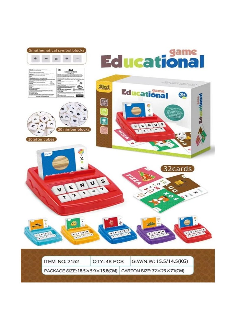 TOY GARDEN 2-in-1 Educational Learning Game Set for Kids: Spelling, Letter Recognition, and Vocabulary Building Activity Toy for Ages 3+  - Image 3