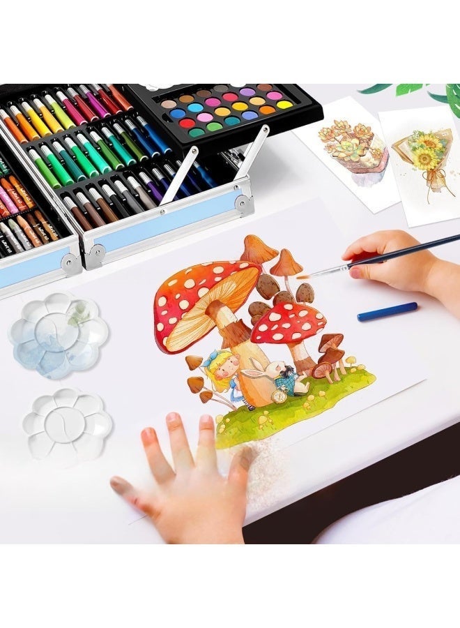 تويسو مجموعة تويسووو الفنية الفاخرة الفاخرة مع حقيبة من الألومنيوم - مجموعة رسم وتلوين محمولة مكونة من 88/145/158/48 قطعة للأطفال والطلاب والفنانين - لوازم فنية احترافية ومجموعة هدايا إبداعية سهلة السفر - Image 5