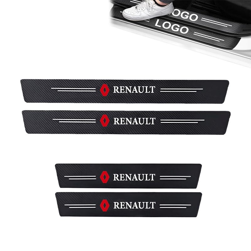 BRAINLE Car Door Sill Protector,Carbon Fiber Sport Threshold Anti-Scratch Sticker Door Edge Protection Decorate,Self-Adhesive Anti-Scratch(5metre x 5cm) (for REN-[Ault]) - Image 1