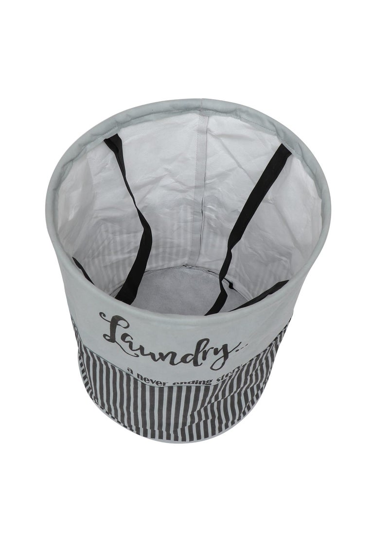 Perpetual - Perpetual Cloth Basket For Laundry - Waterproof Non Woven Cloth Bag For Storage Clothes, Flodable Laundry Basket Bag With Handle 45 Liter (Greypcs), 15 Cm, 30 Cm - Image 1