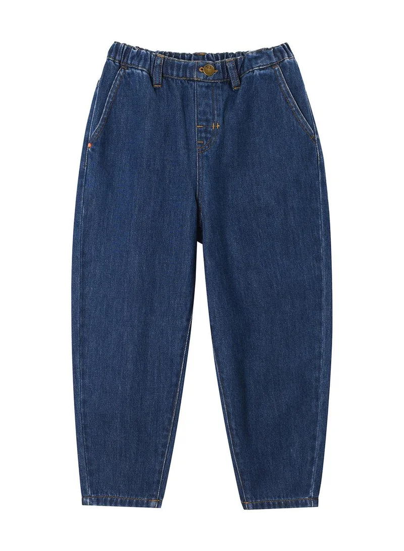 GIORDANO Kids' Comfy Cotton Denim Jeans | Relaxed Fit, Elastic Waist