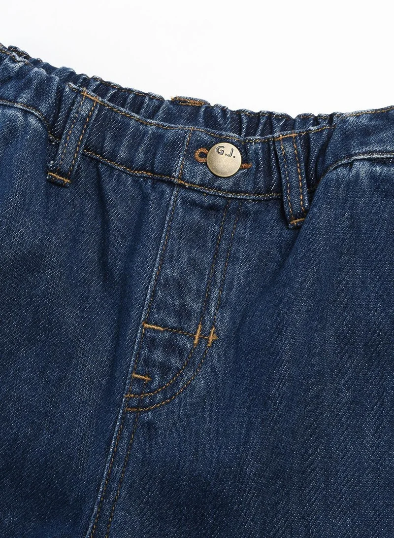 GIORDANO Kids' Comfy Cotton Denim Jeans | Relaxed Fit, Elastic Waist