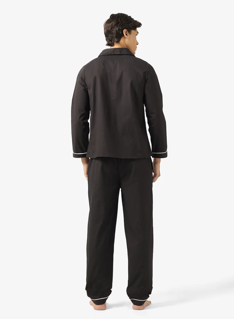 روبرت وود طقم بيجامة قميص وبنطلون