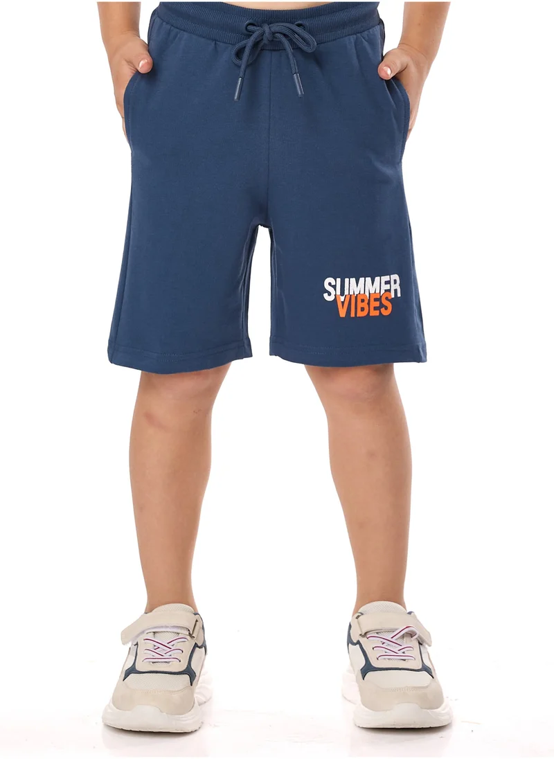 victor and jane Victor and Jane Boys' 2PC Set – Summer Vibes & Beach Days -Off White and Blue