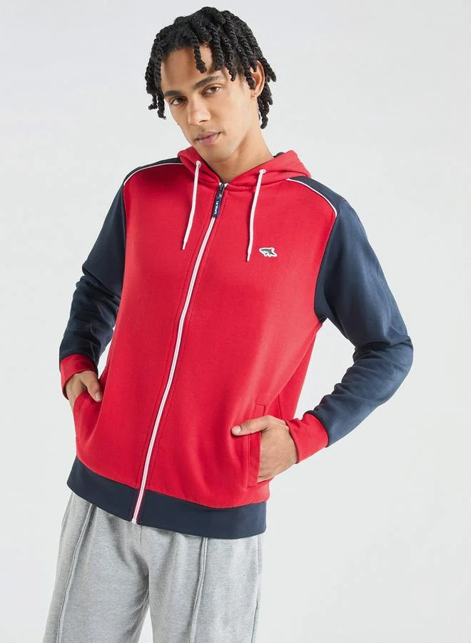Splash FAV Colourblock Long Sleeves Hoodie with Zip Closure