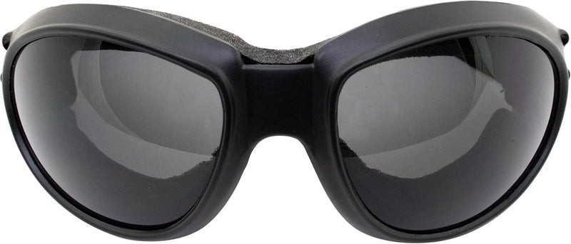 Global Vision Eliminator Deluxe Red Baron Style Padded Riding Goggles - Clear, Smoke, Yellow & Blue Lenses - Image 4