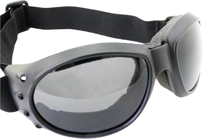 Global Vision Eliminator Deluxe Red Baron Style Padded Riding Goggles - Clear, Smoke, Yellow & Blue Lenses - Image 5