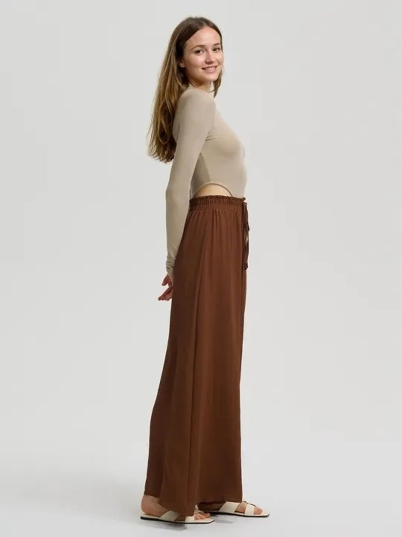 KOTTY Women's Solid Lightweight Boson Brown Pants(Brown,XL)-KTTWOMENSPANT674XL - Image 4