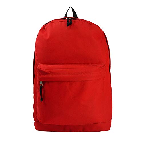 K-Cliffs Classic Bookbag Basic Backpack School Bookbag Student Simple Emergency Survival Daypack 18 Inches - Image 1