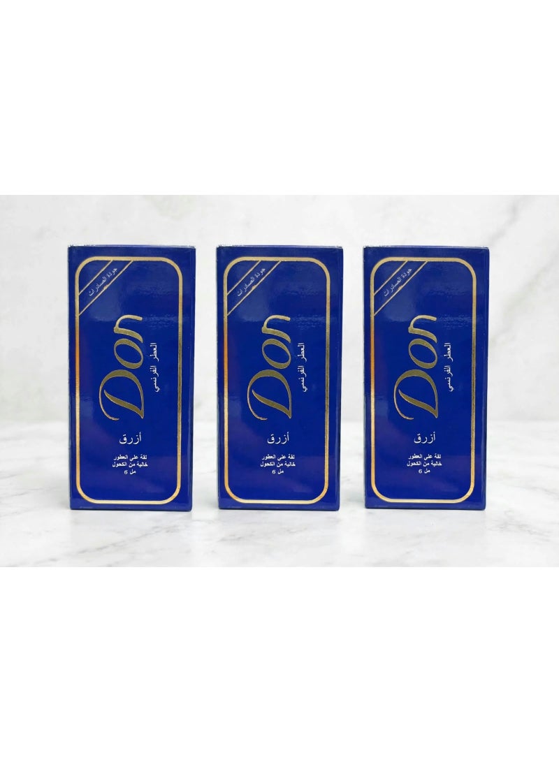 Don Don Dawn Blue Perfume by Naila, 6ml (Set of 3) - Image 2