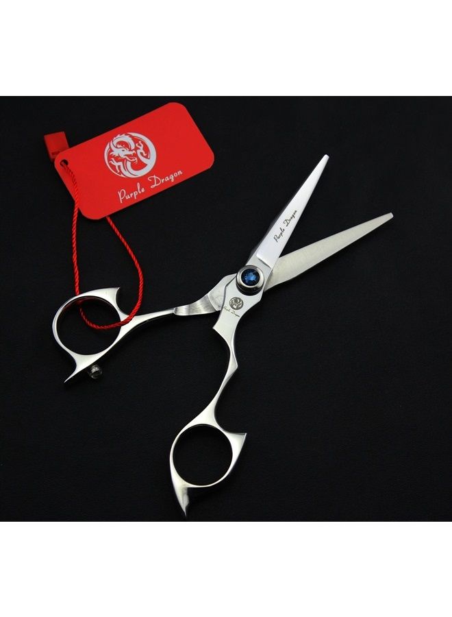 Purple Dragon 5.0 inch 440C Sliver Salon Hair Cutting Scissors Barber Shears with Bag- Perfect for Professional Hairdresser - Image 2