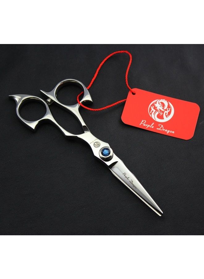 Purple Dragon 5.0 inch 440C Sliver Salon Hair Cutting Scissors Barber Shears with Bag- Perfect for Professional Hairdresser - Image 3