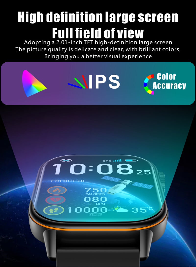RollsTimi  Bluetooth Smartwatch, Smart Wearable Watch, Bluetooth 3.0 Chip, Two Buttons, 2.01 Full Screen Touch, TFT HD 240*296 Resolution, Long Standby, RT QX17 - Image 4