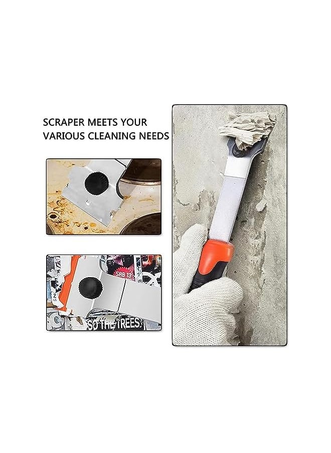 PROMASS promass Razor Blade Scraper 3PCS, Razor Scraper Tool with 50 Plastic and 30 Metal Razor Blades, Cleaning Scraper, for Removing Label, Registration Sticker, Tint, Grease from Glass, Windshield, Appliance  - Image 5