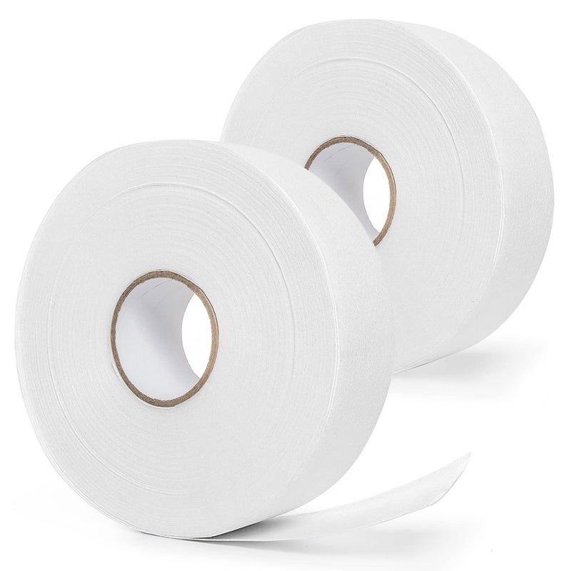 Vumdua Vumdua 2PCS Nonwoven Wax Strip Roll for Body and Facial Hair Removal 276 X 100 Yards TearResistant Waxing Paper for Eyebrow Leg Removal Salon Grade 