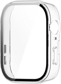 سجيت غطاء Huawei Watch Fit 3 مصنوع من البلاستيك الصلب مع واقي شاشة من الزجاج المقوى، غطاء حماية شامل (شفاف)  - Image 4