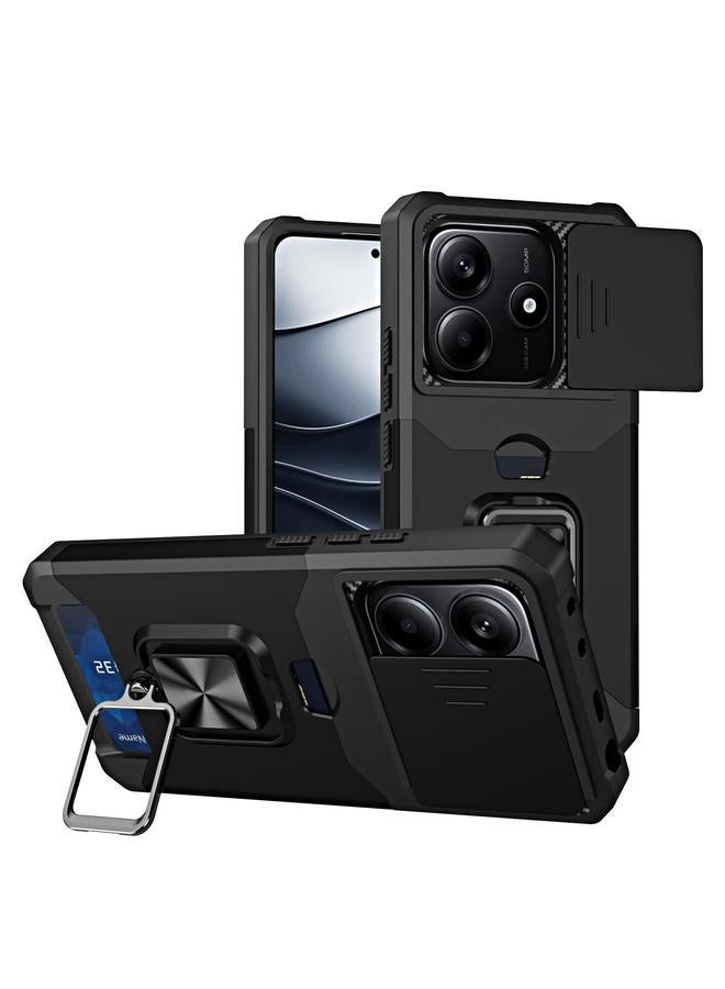 اس-توب جراب لهاتف Redmi Note 14 4G مقاس 163 مم مزود بكاميرا وفتحة بطاقة من البولي كربونات والبولي يوريثان الحراري - Image 1