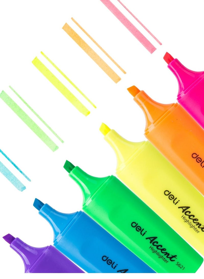 Deli هايلايتر برتقالي 1-5 مم دلي شيسل عبوة من 10 قطع - Image 5