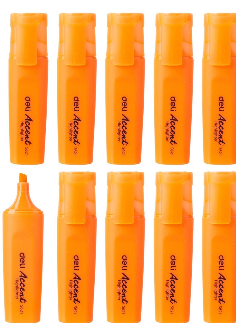 Deli هايلايتر برتقالي 1-5 مم دلي شيسل عبوة من 10 قطع - Image 4