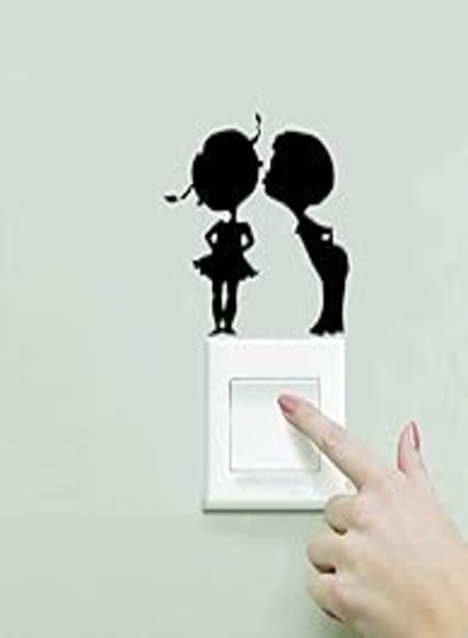 Switch Panel Sticker - Boy & Girl, Home Decor, Waterproof Wall Sticker