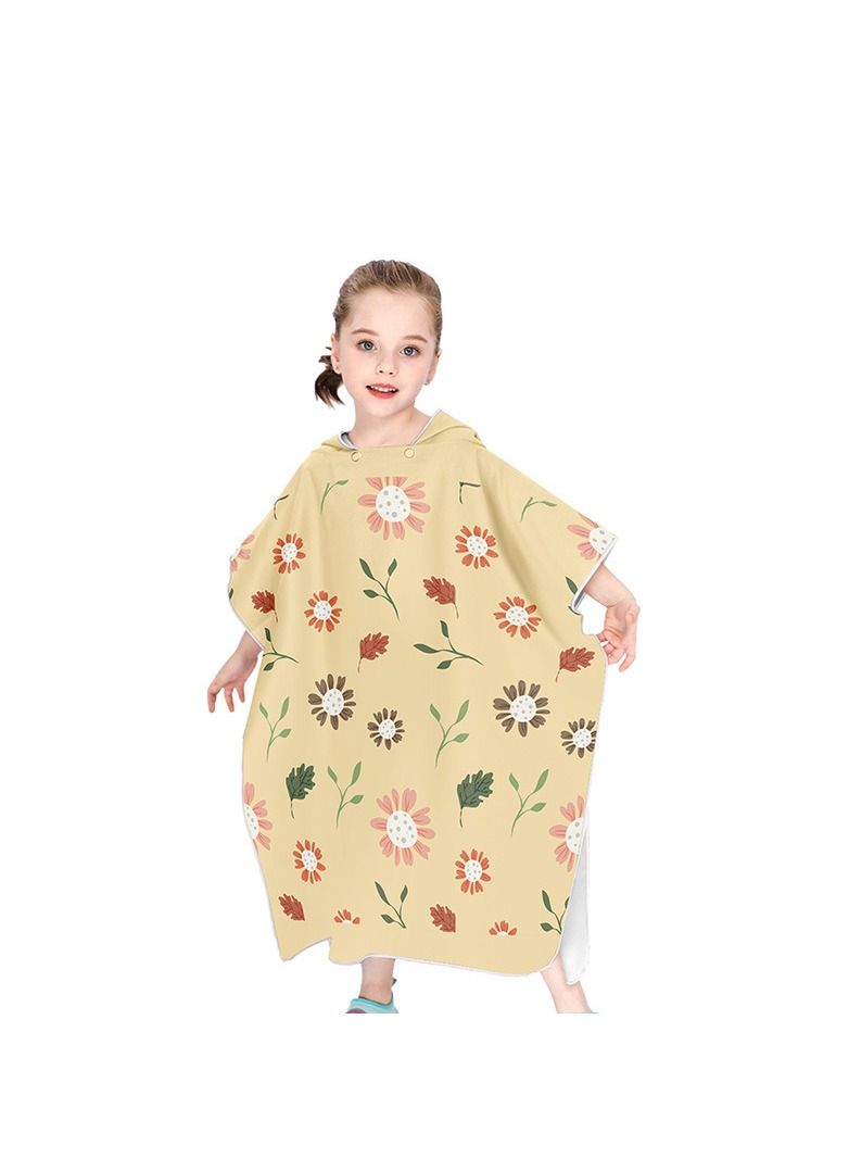 عباءة حمام من الفليس المرجاني مع غطاء رأس