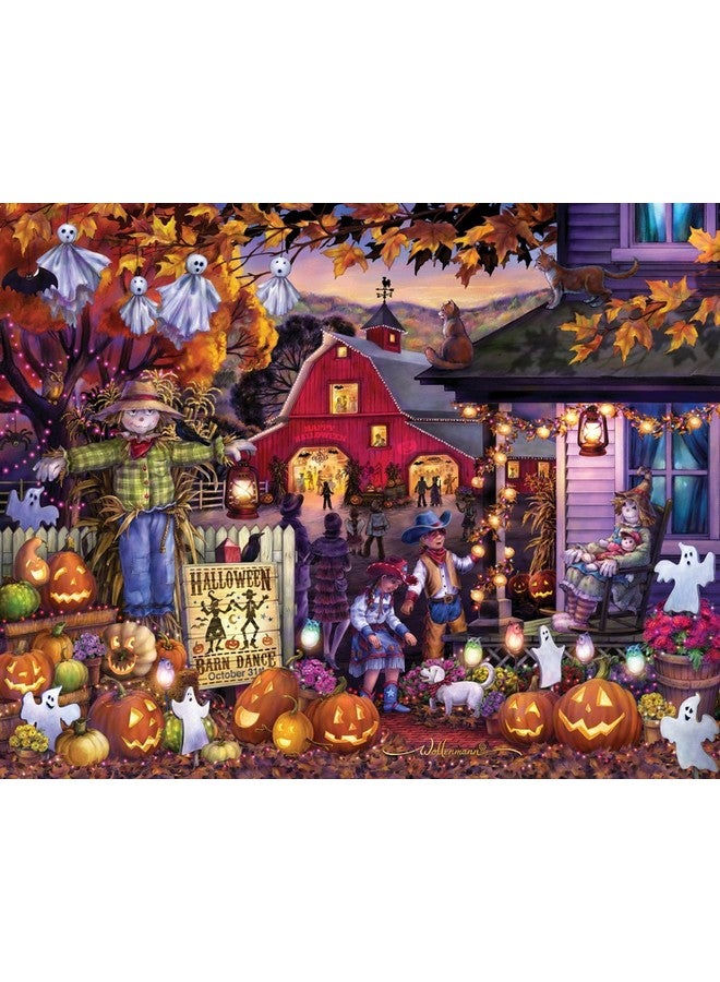 Vermont Christmas Company Halloween Barn Dance Jigsaw Puzzle 1000 Piece - Image 1