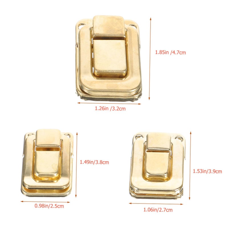 6Pcs Retro Luggage Buckle Lock Box Hasp Jewelry Box Clasp Smooth Texture - Image 3