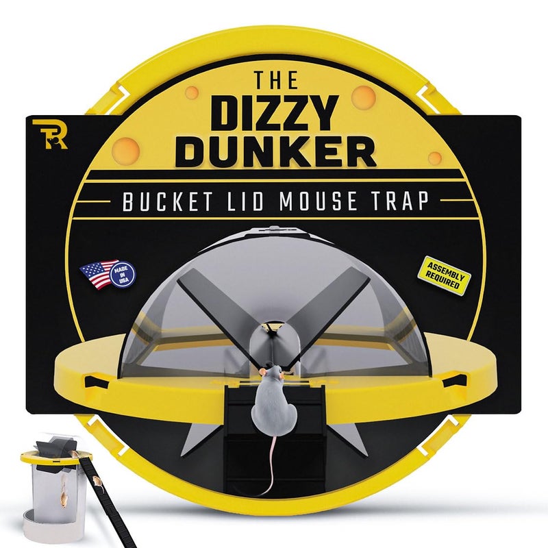 RinneTraps | Dizzy Dunker Bucket Lid Mouse Trap | Made in USA | Multi Catch | Humane | Indoor/Outdoor | (1 Pack - Image 1
