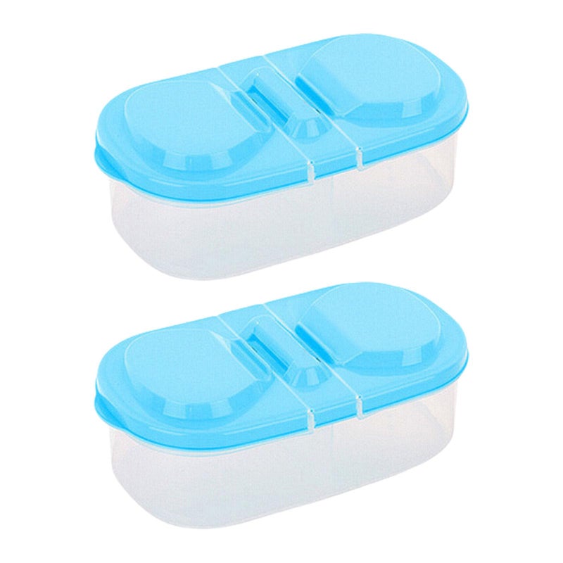 White Leakproof Compartment Box With Clear Lid For Travel School Home Storage Snacks Organizer - Image 2