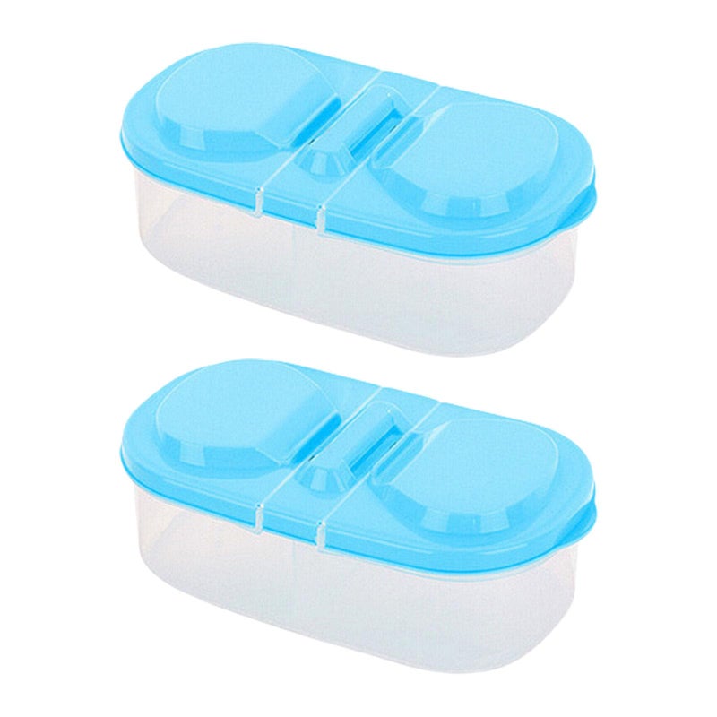 White Leakproof Compartment Box With Clear Lid For Travel School Home Storage Snacks Organizer - Image 4