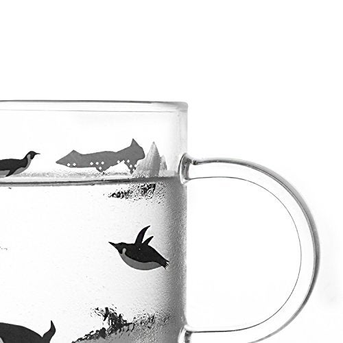 ELITEA Penguin Glass Coffee Mug with Handle Clear Cute Mugs Cup for Drinking Penguin Gift 16.3oz - Image 4