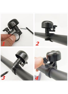 Umiwin Bike Bell, Cute Mini Bicycle Bell, Crisp Bike Bells for Adults and Kids, Bicycle Bells for Handlebars, Loud Cycling Ring Bell for Road Bike Mountain Bike Scooter - 2 Pack Black Silver  - Image 3