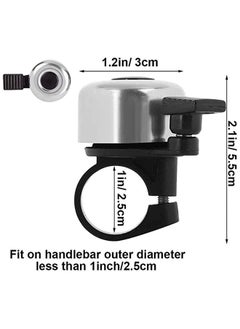Umiwin Bike Bell, Cute Mini Bicycle Bell, Crisp Bike Bells for Adults and Kids, Bicycle Bells for Handlebars, Loud Cycling Ring Bell for Road Bike Mountain Bike Scooter - 2 Pack Black Silver  - Image 5