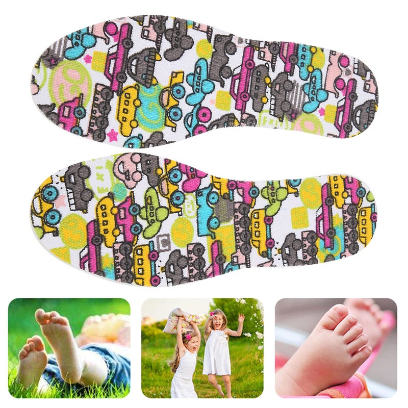 Cartoon Car Kids Shoe Insoles Non Slip Adjustable Soft Comfortable Sweat Absorbing - Image 4