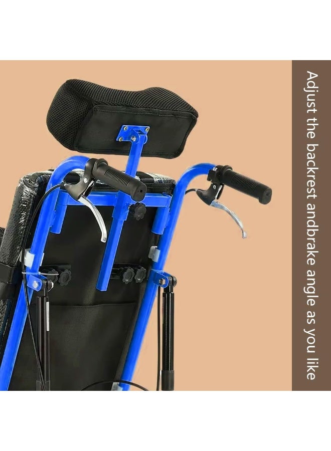 Cool Baby Cerebral Palsy Wheelchair for Children - Foldable Cerebral Palsy Wheelchair, Pediatric Manual High-Back Reclining Wheelchair, Foldable Fully Reclining Children's Cerebral Palsy Wheelchair - Disability Assistive Device, Table Walker - Image 3