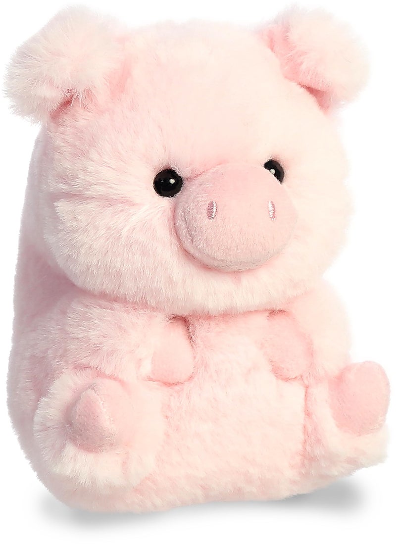 AuroraÂ® Playful Rolly Petâ„¢ Prankster Pigâ„¢ Stuffed Animal - Compact Size for On-The-Go Fun - for Adults, Kids, Birthdays, and Anniversaries - Pink 5 Inches - Image 2