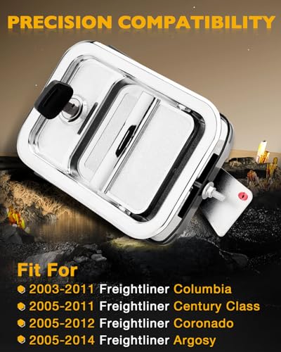 Gledewen Exterior Door Handle Set Compatible with 20032014 Freightliner Argo Century Class Columbia Coronado Outside Front Left Right Side Door Handles w Lock Cylinders Keys OE 7605201 7605202 - Image 3