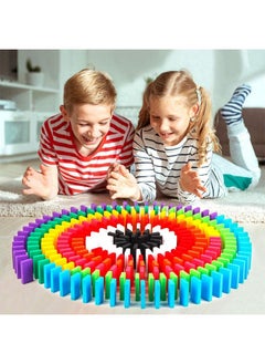 VGRASSP 120 PCS Super Domino Blocks, 12 Colors Bulk Wooden Dominoes - Building Block Tile Game Racing Educational Toy for Kids Birthday Party Favor - pzsku/ZB0EC18C06183056842C4Z/45/_/1737806405/9ffdb69b-d327-4372-bd29-95a4564985ae