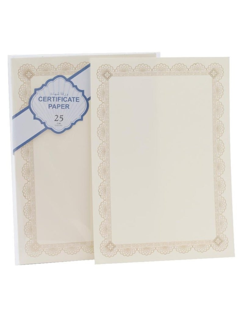ROCO - 25 Pieces Certificate Paper A4 Parchment - Image 1
