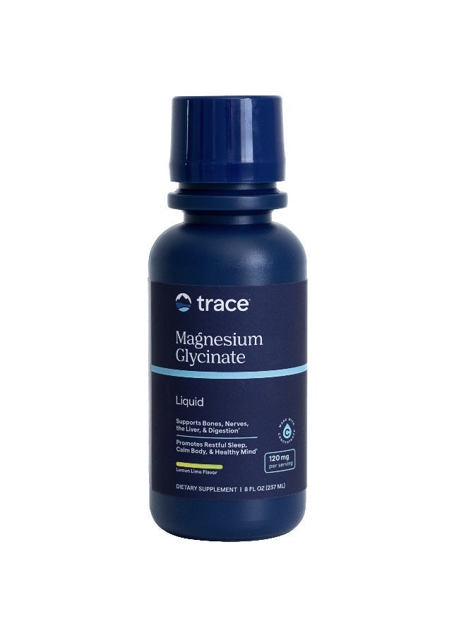 Trace Minerals Magnesium Glycinate Liquid Supplement 8 Fl Oz 237Ml