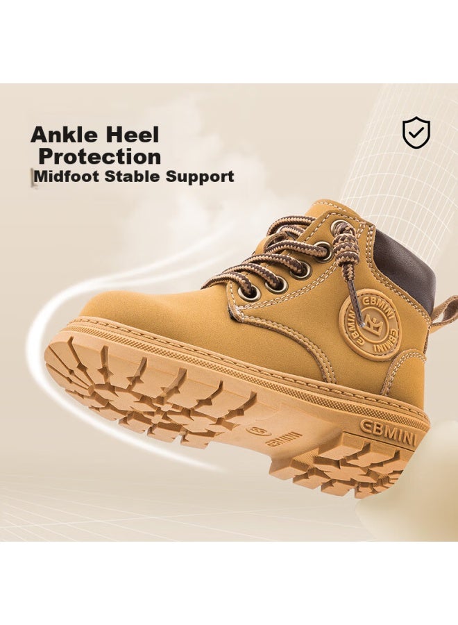 EBMINI Ebmini Baby Martin Boots Autumn Children's British Style Boots Kids Big Yellow Boots Boys Short Boots Girls Single Boots Camel Color 23 - Image 3