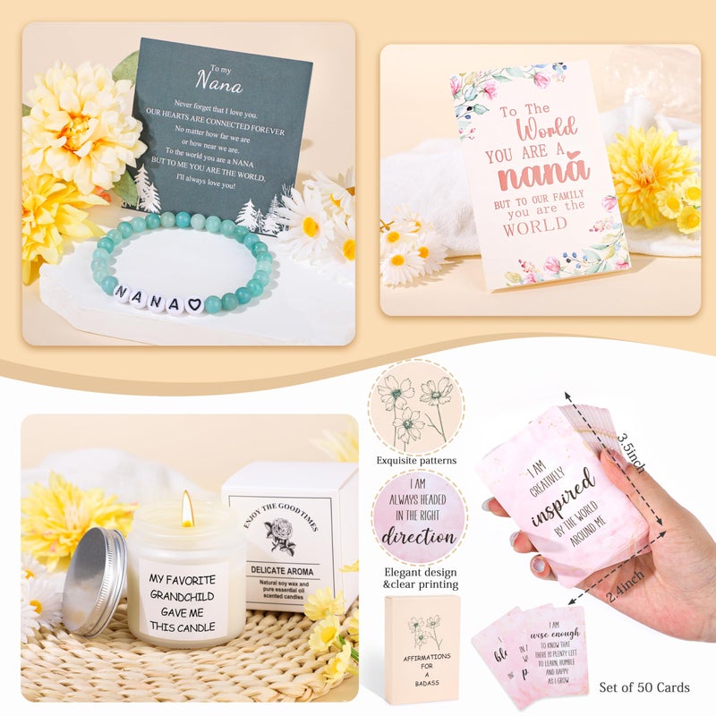 DOGMEM Nana Gifts Set for Grandma, Mothers Day Birthday Gift for Nana from Granddaughter Grandson Grandchildren Grandkids Best Grandma Gift Set - Image 5