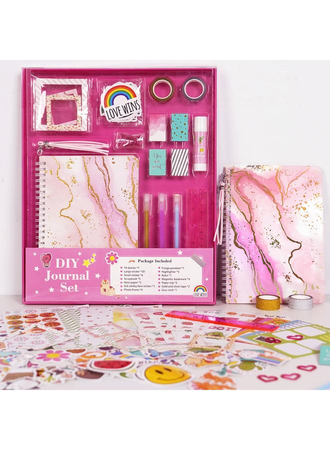 Bluejw DIY JOURNAL SET Children's Diary Sticker Teen Gift Scrapbook Hand Ledger Suit - Image 2