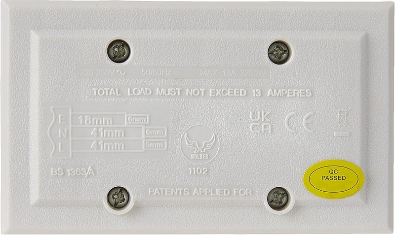 Terminator 13Amp Rewirable Extension Trailing Socket with Power Indicator and Replaceable Fuse (2 Way UK) - Image 2