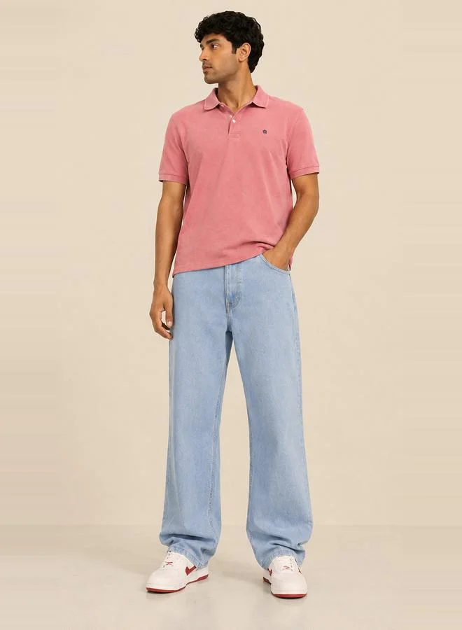 تايك تو Men Baggy Fit Low Rise Jeans By Falcon