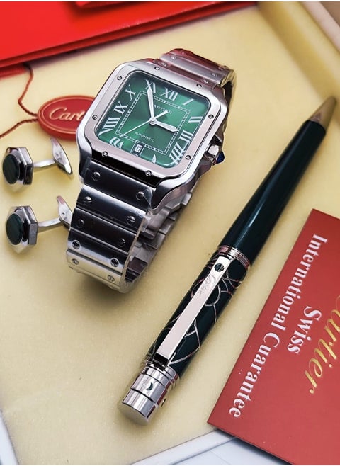 New men's set, latest version, consisting of. hour  And your pen and cuff are distinguished and elegant
