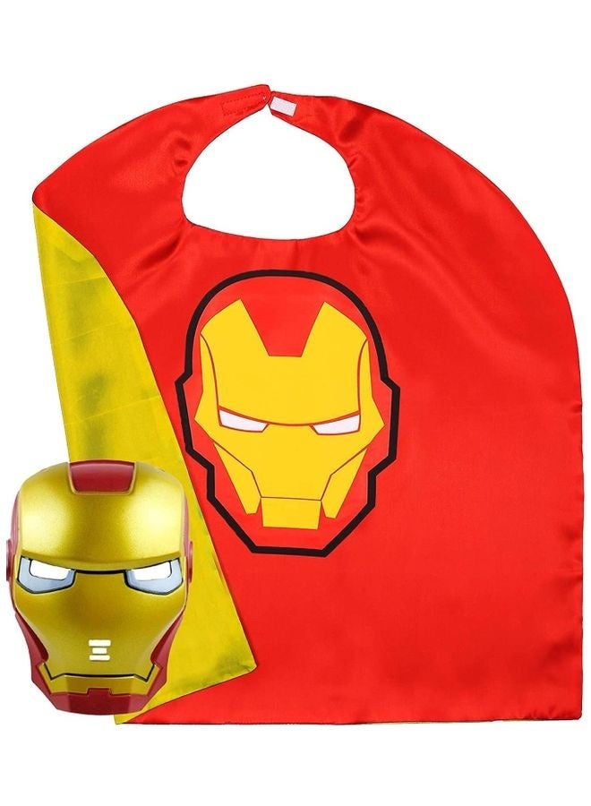 Double Sided Iron Man Costume Cape And Mask Set - Image 3